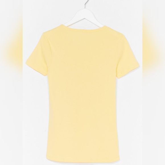 Nasty Gal Pure Cotton Crew Neck Lemon T Shirt NWT - Picture 2 of 7